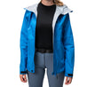 Alpin Loacker musta ulkoilutakki naisten vedenpitävä hupulla, hardshell takki naisten sininen