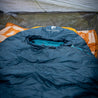 Alpin Loacker Light down sleeping bag three seasons, blue sleeping bag