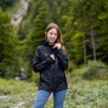 Alpin Loacker naisten kevyt vaellus- ja hiihtotakki, musta, hupulla