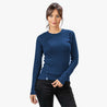 Alpin Loacker sininen Merino pitkähihainen paita naisten 100% Merino villaa, Premium Merino funktionaalinen paita naisten pitkähihainen sininen , Merino vaatteet naiset halpa osta verkosta