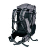 Alpin Loacker Mochila de senderismo ligera y gris con accesorios y bolsillos en la parte trasera, mochila de viaje con correas y hebilla en la cadera