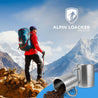 Alpin Loacker Thermal muki ja ruostumattomasta teräksestä valmistettu kuppi, lämpömuki kaiverruksella Alpin Loackerilta, ruostumaton teräsmuki