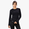 ALPIN LOACKER zePremium 100% Merinovillainen pitkähihainen paita mustassa 230g/m2 naisille┬Alpin Loacker, musta valo Merinovillainen pitkähihainen paita naisille